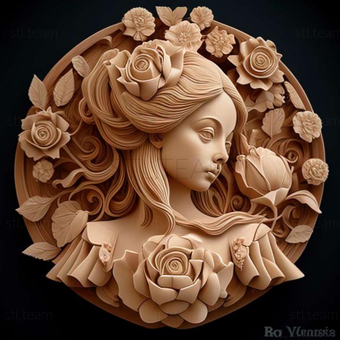 3D модель Версальська троянда Рійоко Ікеда (STL)